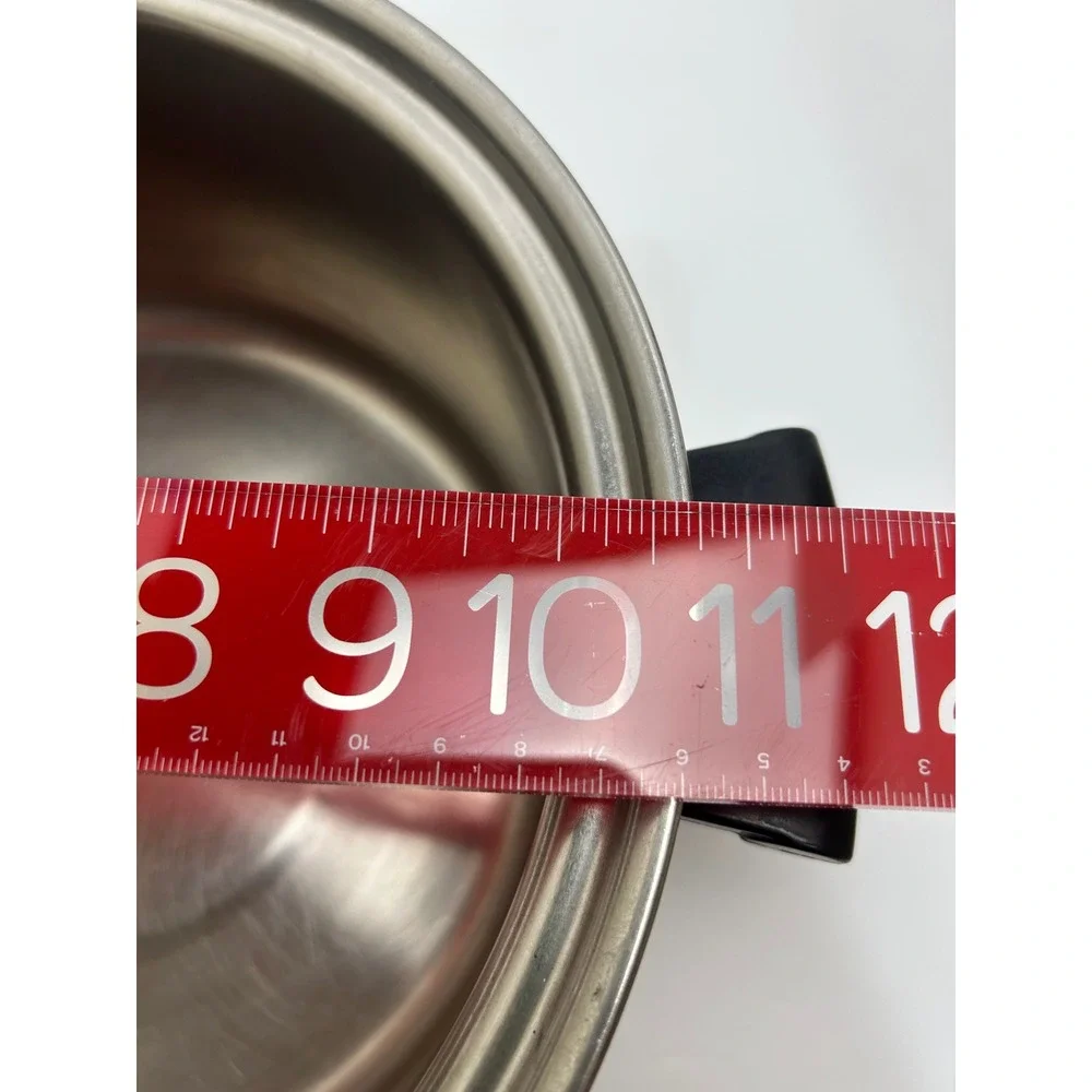 Emdeko Stock Pot Silver 3-Ply 18-8 Stainless Steel USA Vintage Cooking Pot 9in